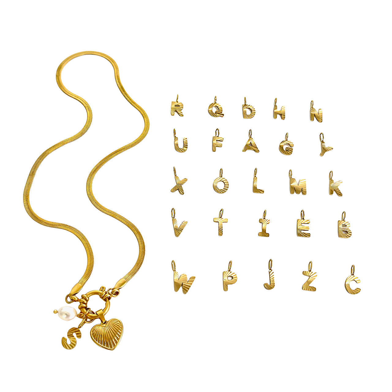 Juliette Sculpt Initial Pendant